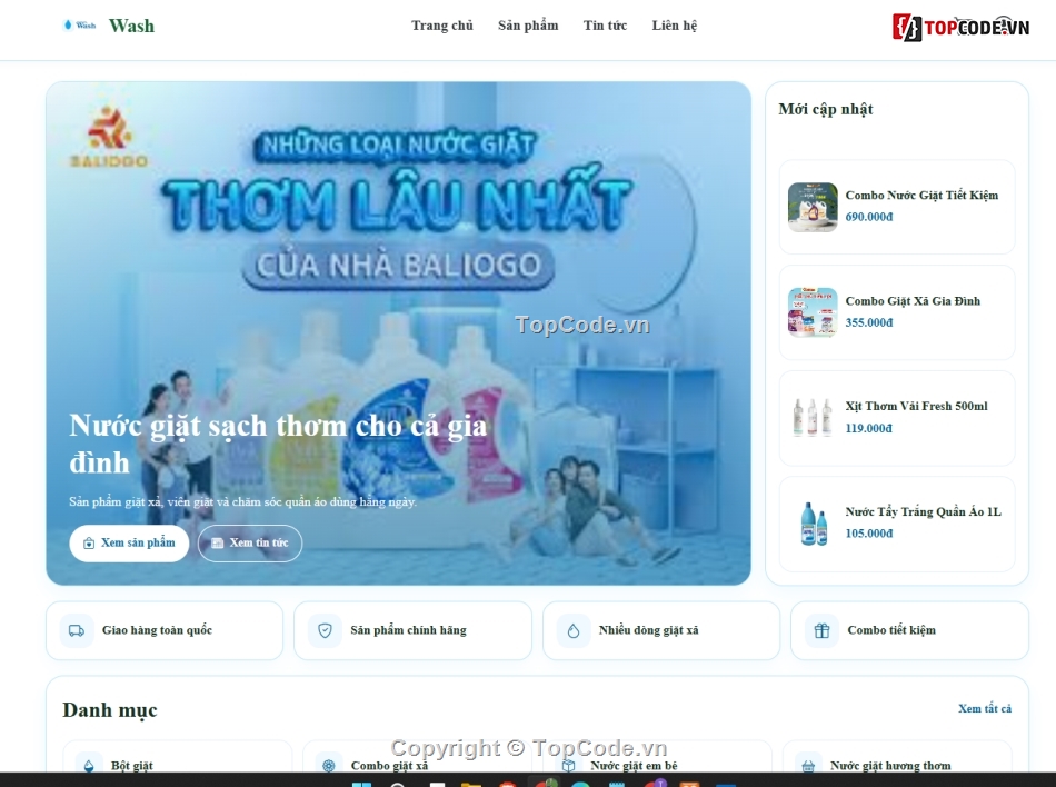 web bán nước,nước giặt,nước